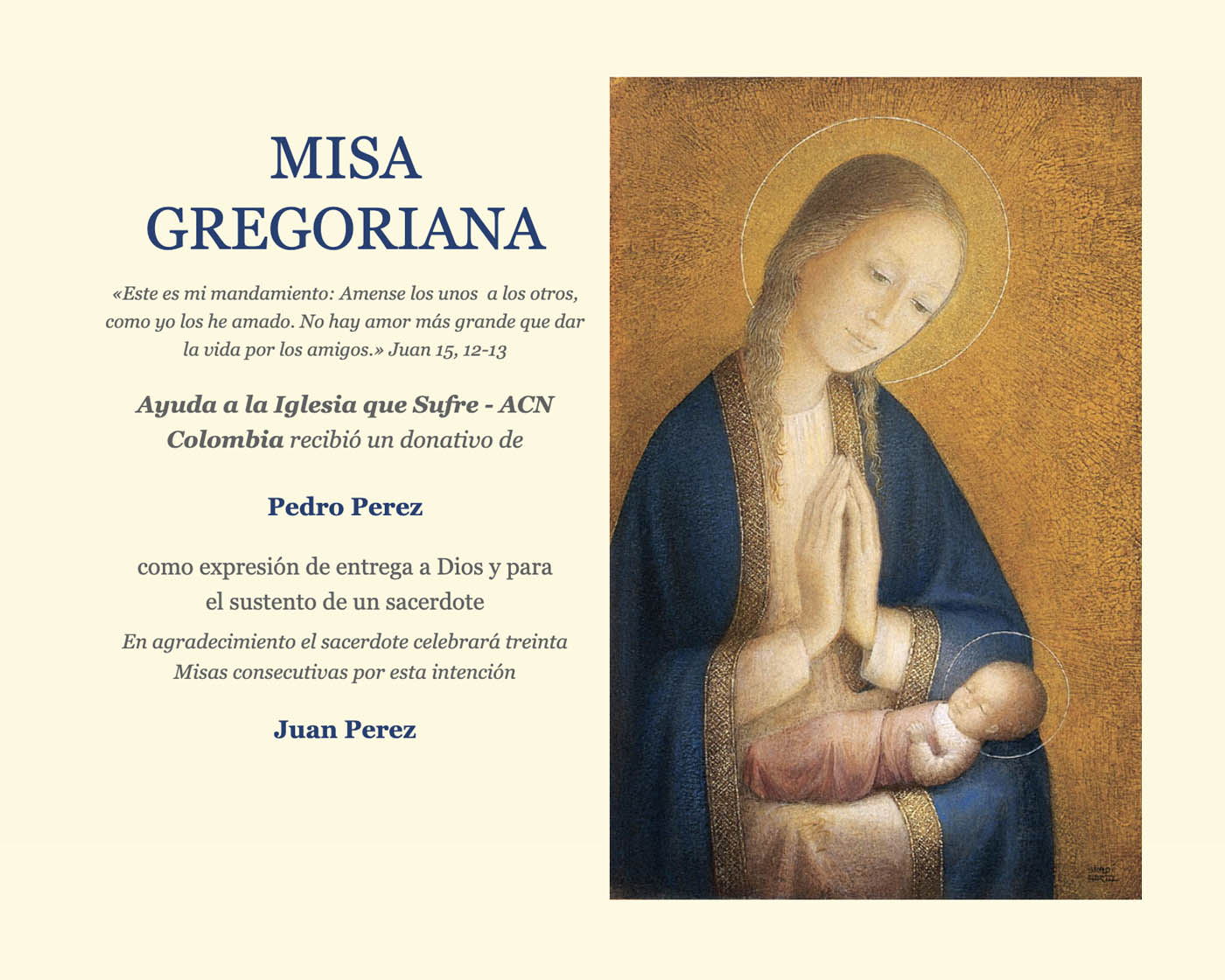 MisaGregoriana Ofrece una Misa Gregoriana