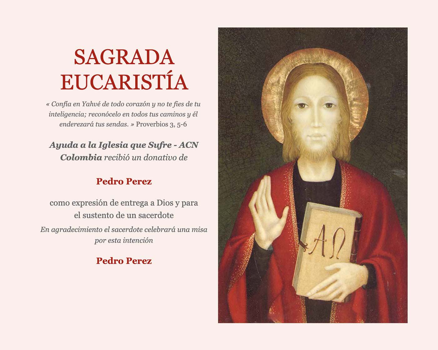 MisaOrdinariaCO Ofrece una Misa Ordinaria
