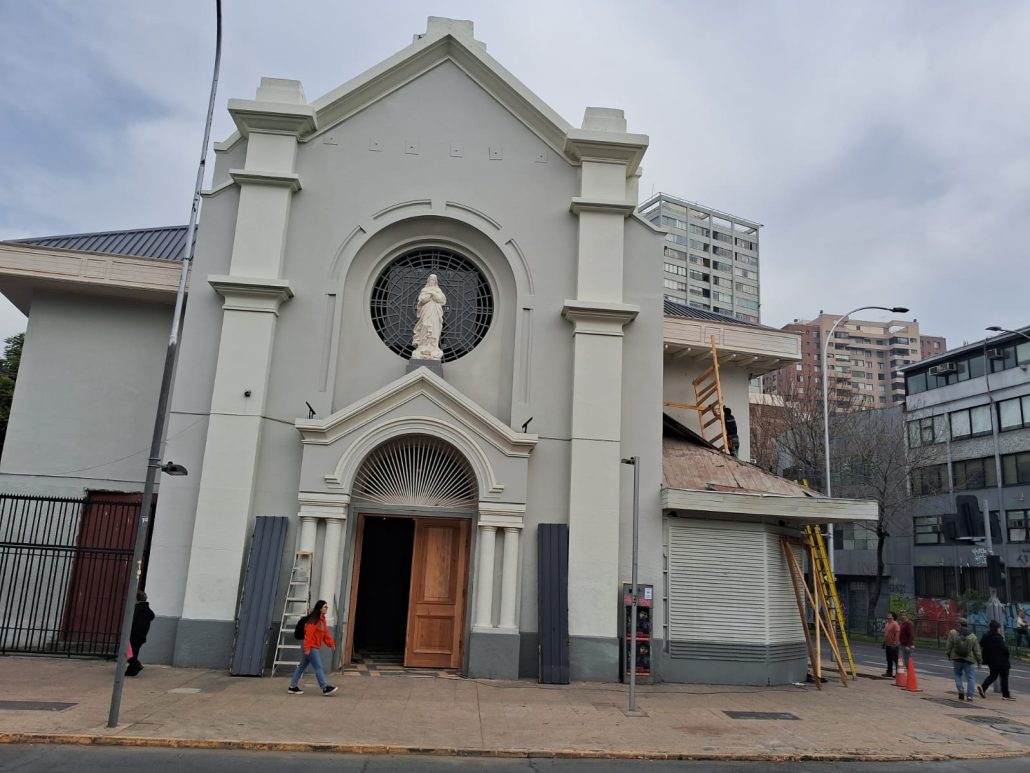 reconstrucción iglesia Asunción Santiago